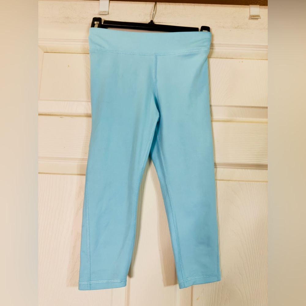 Polo Ralph Lauren Sky Blue Kids Logo Stretch Leggings 1967 Size S -7 EUC